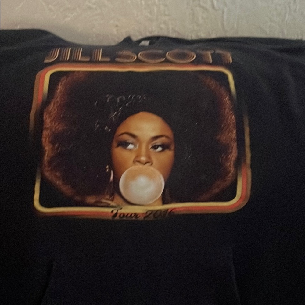 Black Graphic T-Shirt with Jill Scott Design